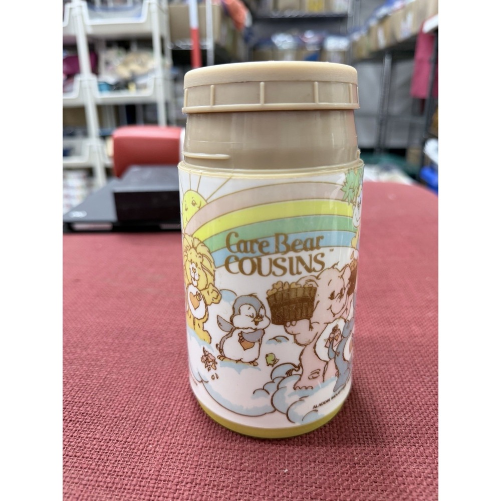 OLD VINTAGE 1985 CARE BEAR COUSINS LUNCHBOX THERMOS No Lid